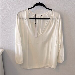 Three Eighty Two Aspen Peasant Ivory Blouse